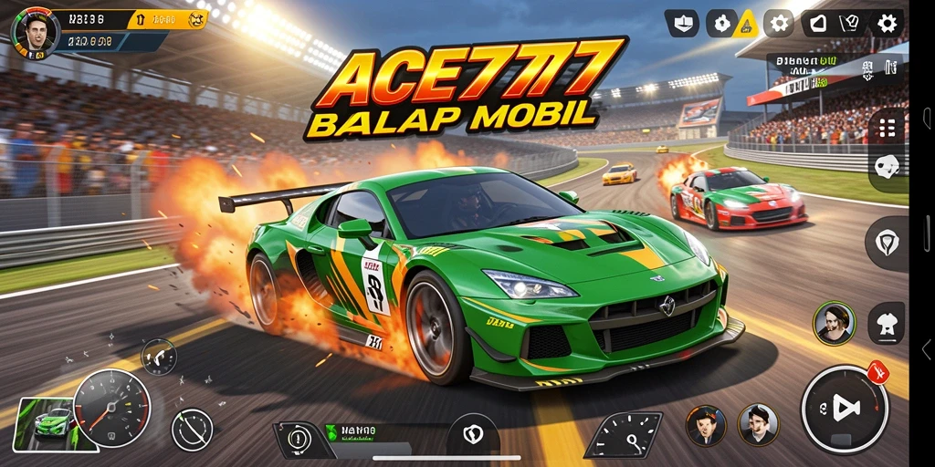 Gameplay balapan yang mendebarkan di ACE777