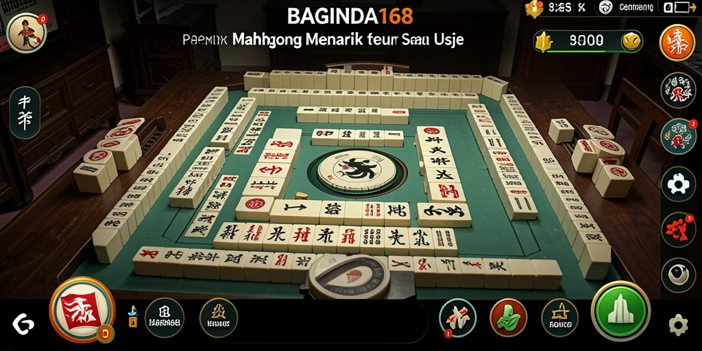 Screenshot utama BAGINDA168 menampilkan gameplay Mahjong yang seru.