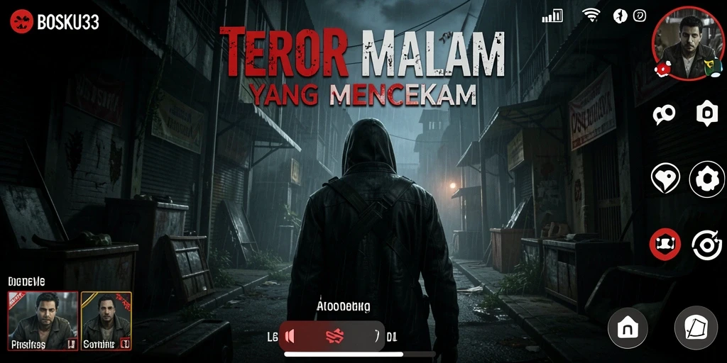 Screen shot tampilan gameplay BOSKU33 yang menegangkan dan menyeramkan.