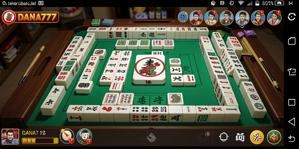Tampilan permainan Mahjong yang menarik di DANA777.