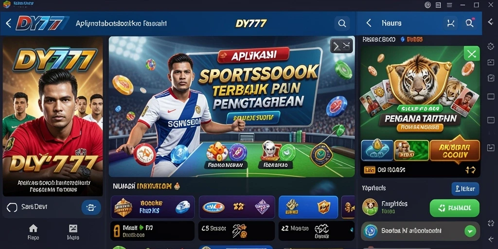 Tampilan screenshot DY777 menampilkan antarmuka taruhan yang intuitif.