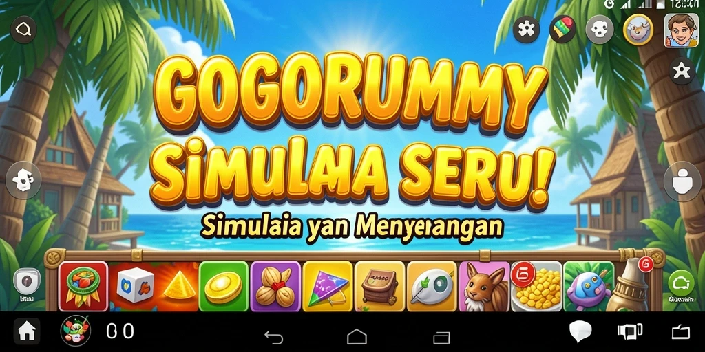 Tampilan gameplay GOGORUMMY yang interaktif dan seru.