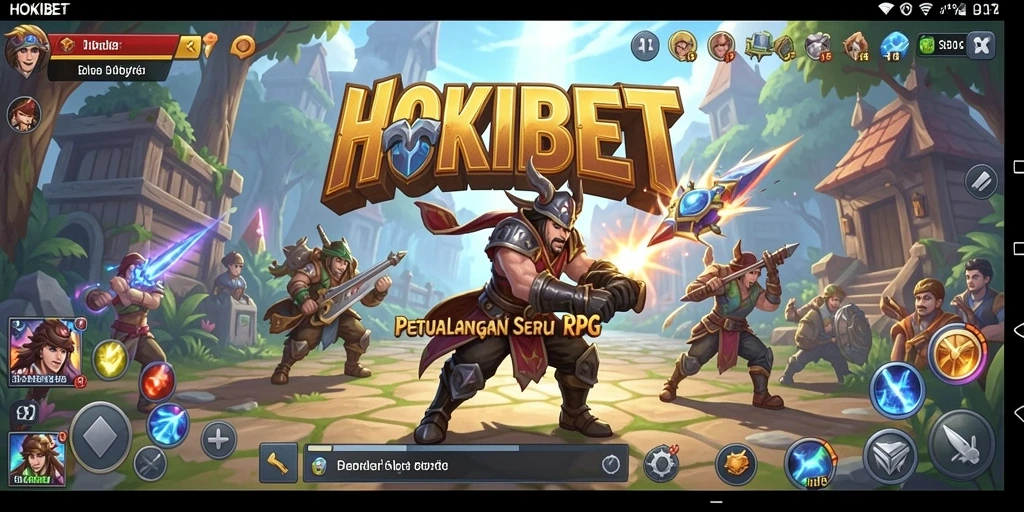 Screenshot gameplay HOKIBET menunjukkan aksi seru petualangan RPG.