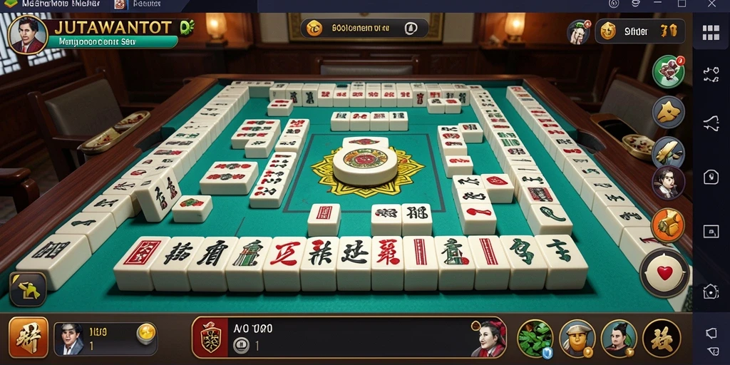 Tampilan gameplay seru JUTAWANTOTO dengan papan Mahjong yang menantang.