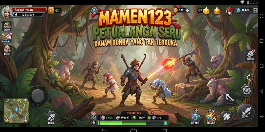 Tampilan gameplay seru dari MAMEN123 dengan aksi petualangan yang mendebarkan.