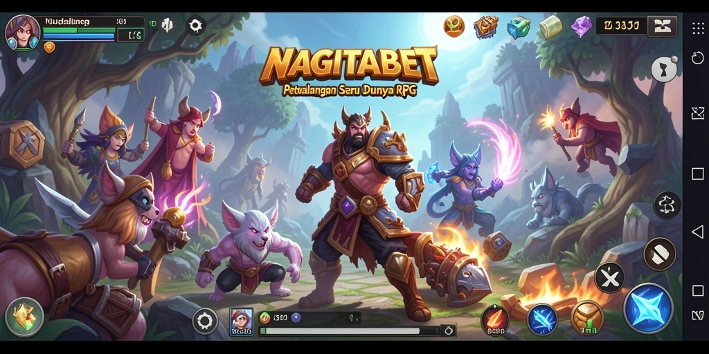 Tampilan gameplay seru dalam NAGITABET dengan aksi RPG yang mendebarkan.