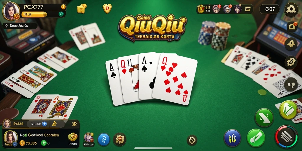 Tampilan gameplay seru dari PCX777 saat bermain QiuQiu.
