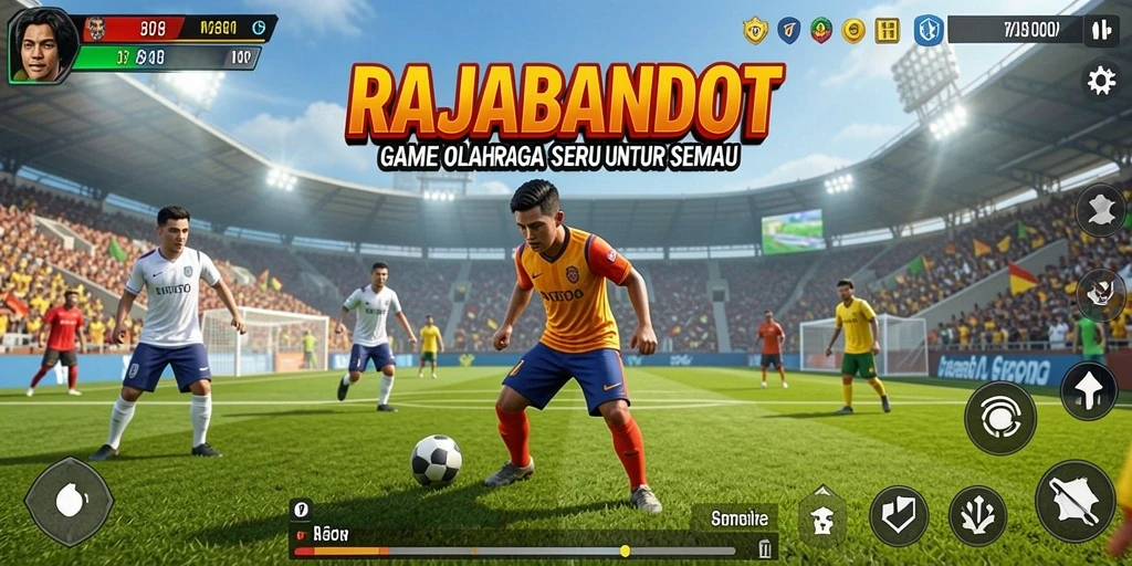 Tampilan gameplay seru dari RAJABANDOT dalam aksi olahraga.