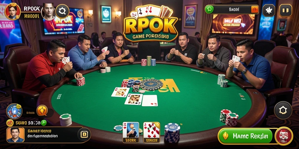 Tampilan gameplay poker yang menarik dan seru di RPOK.