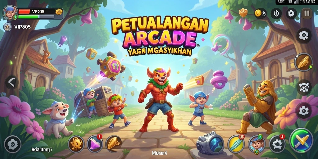Tampilan gameplay menegangkan di VIP805 saat Anda bertarung melawan musuh.