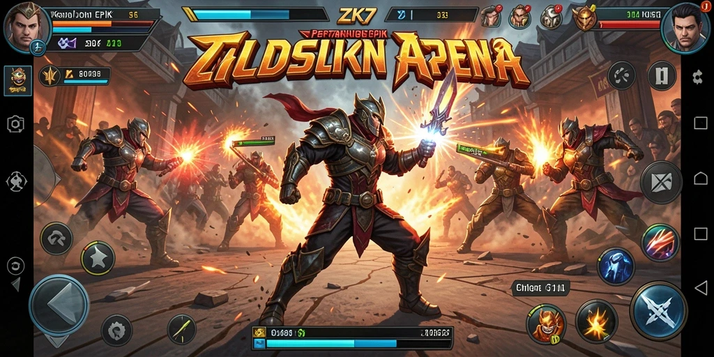 Tangkapan layar ZK7 menunjukkan adegan pertarungan yang mendebarkan.
